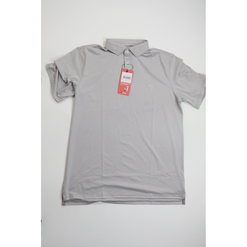 Birddogs Performance Polo Gray Stripes XL Gray Athletic Golf
